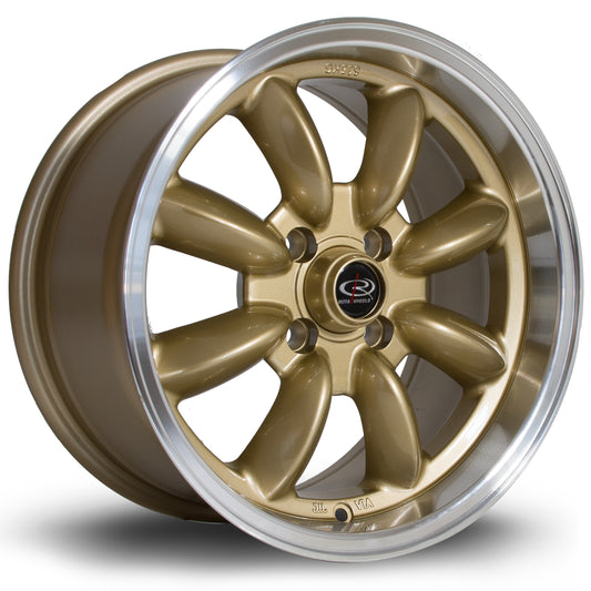 Rota RB, 15 x 8 inch, 4x100 PCD, ET30, RLGold, Single Wheel