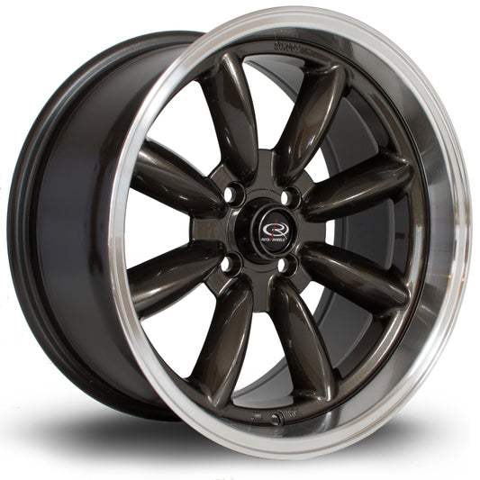 Rota RBR, 16 x 8 inch, 4x100 PCD, ET10, RLGunmetal, Single Wheel