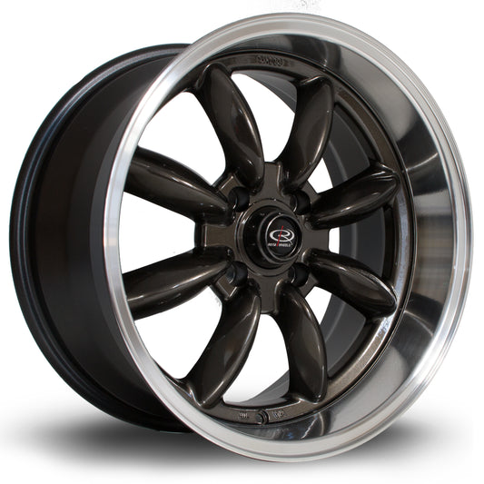 Rota RBR, 17 x 8.5 inch, 4x114 PCD, ET4, RLGunmetal, Single Wheel