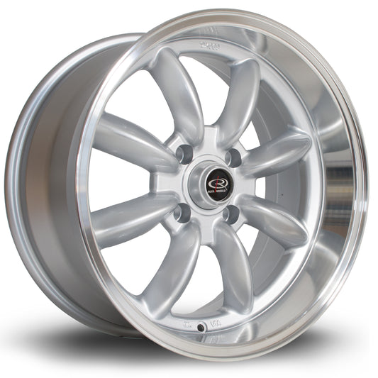 Rota RBR, 17 x 8.5 inch, 4x114 PCD, ET4, RLSilver, Single Wheel