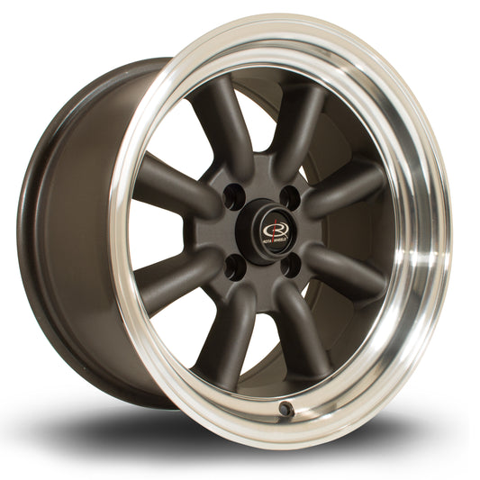 Rota RKR, 15 x 8 inch, 4x100 PCD, ET0, RLFGunmetal, Single Wheel