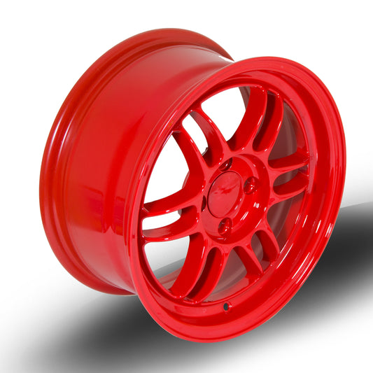 356 Wheels TFS3, 15 x 7 inch, 4x100 PCD, ET38, Red, Single Wheel