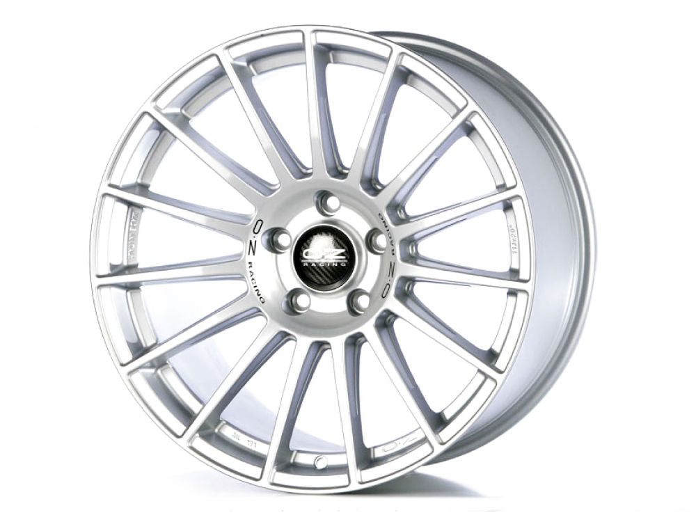 SUPERTUR. DAKAR 10x20 ET 48 5x130 OZ RACING MATT RACE SILVER BLACK LETTERING Single Wheel