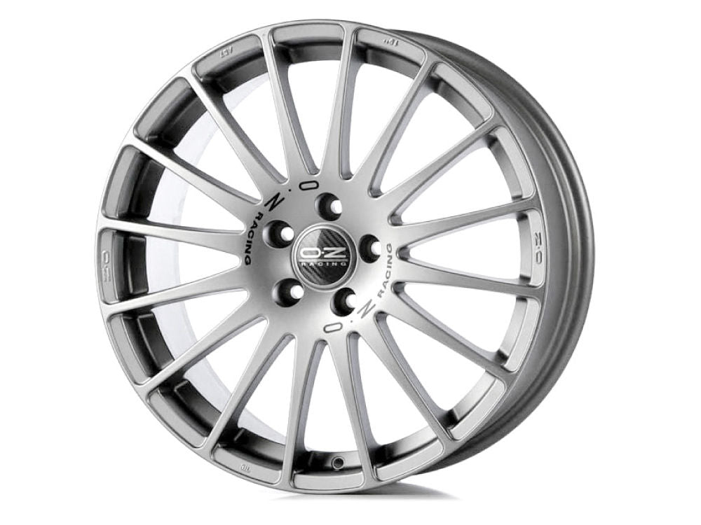 SUPERTURISMO GT 8x19 ET 35 5x112 OZ RACING GRIGIO CORSA BLACK LETTERING Single Wheel