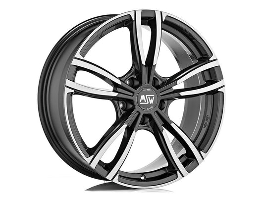 MSW 73 9x19 ET 38 5x120 MSW GLOSS DARK GREY FULL POLISHED Single Wheel