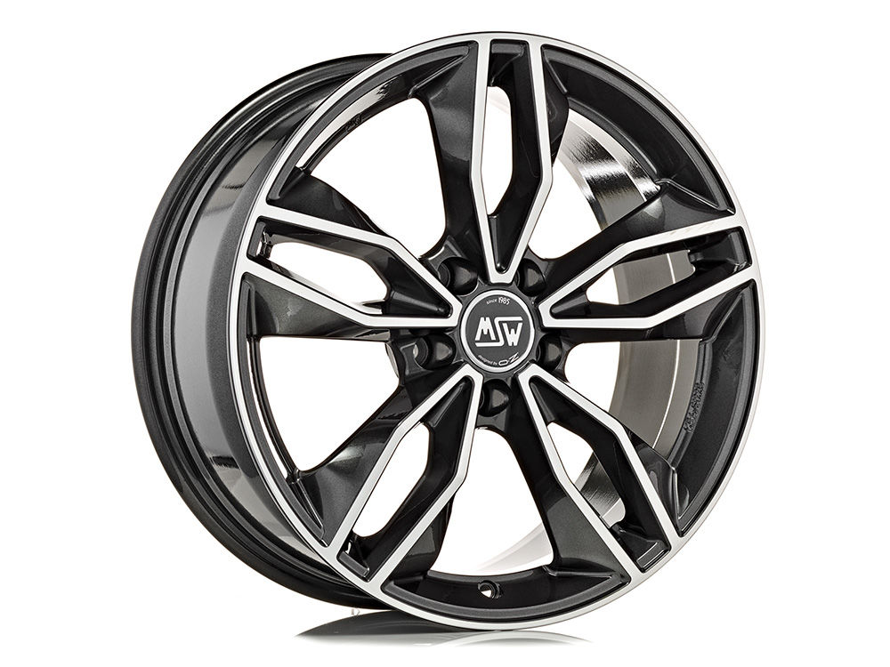 MSW 71 8x18 ET 45 5x108 MSW GLOSS DARK GREY FULL POLISHED Single Wheel