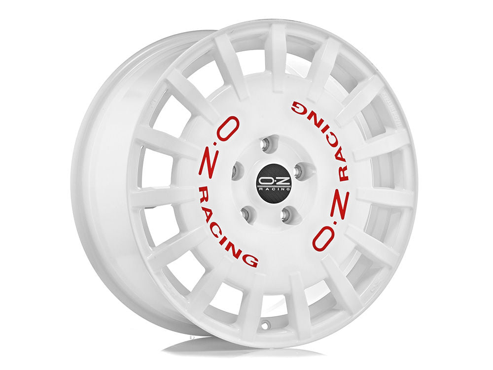 RALLY RACING 8x17 ET 35 5x98 OZ RACING RACE WHITE RED LETTERING Single Wheel