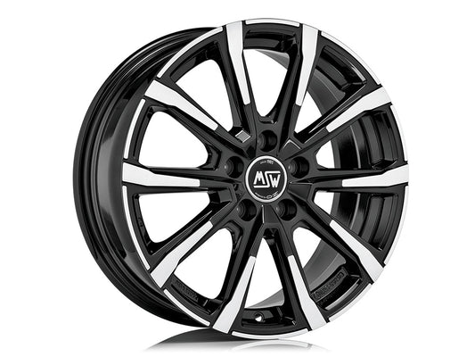 MSW 79 6,5x16 ET 40 5x100 MSW GLOSS BLACK FULL POLISHED Single Wheel