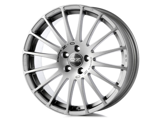 SUPERTURISMO GT 7,5x17 ET 50 5x112 OZ RACING GRIGIO CORSA BLACK LETTERING Single Wheel