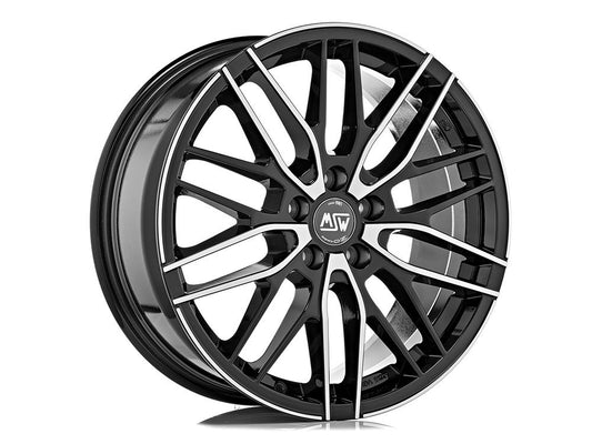 MSW 72 8x18 ET 35 5x112 MSW GLOSS BLACK FULL POLISHED Single Wheel